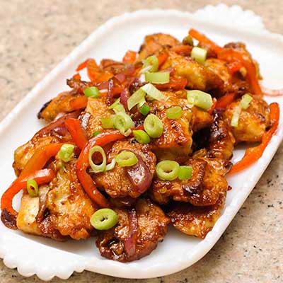 Chilly chicken (Indian or Indo-Chinese style)